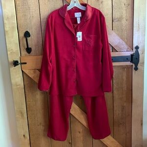 NWT Jasmine Rose Fleece Christmas Holiday Pajama Set Size Medium